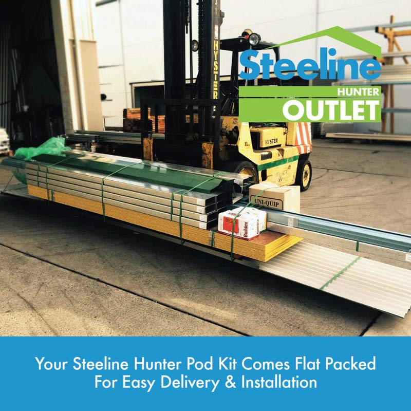 forklift carrying building materials