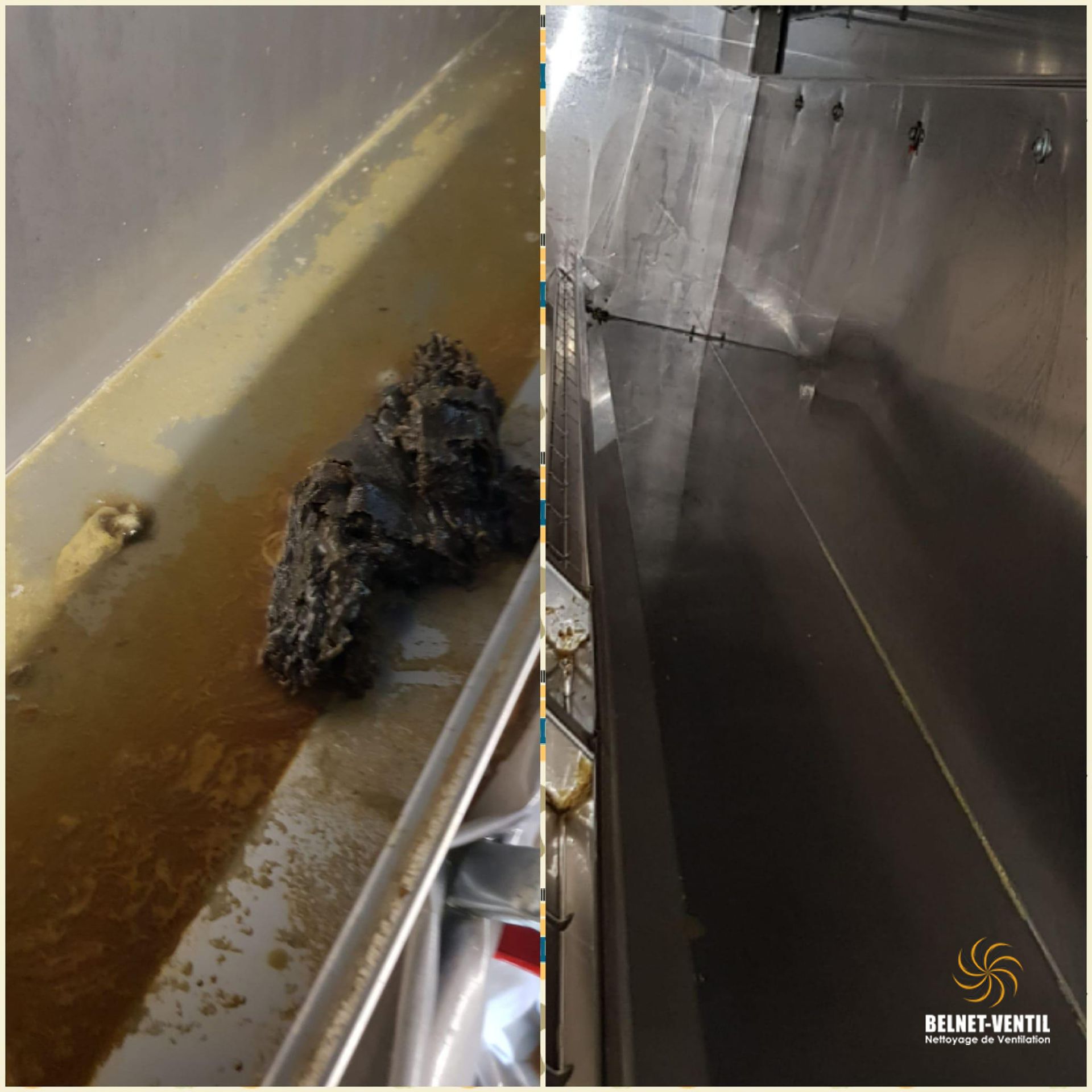 Une photo d'un évier sale et une photo d'un évier propre.