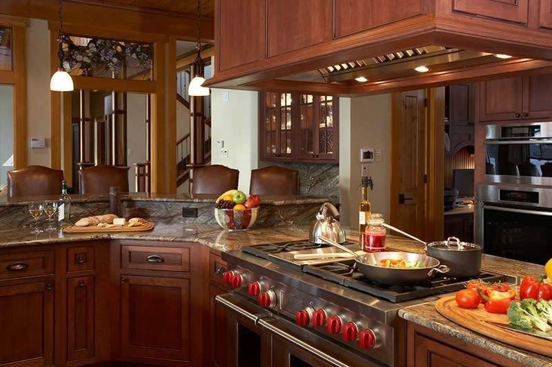 Lake house Kitchen Interior Design Lisa St. Amand Designs