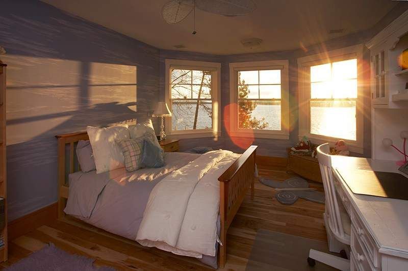 Lake House Bedroom Interior Design Lisa St. Amand Designs