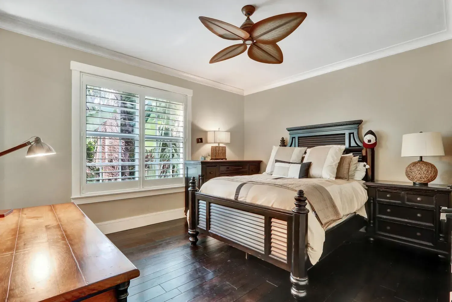 Guest bedroom beach house Interior Design Lisa St. Amand Designs