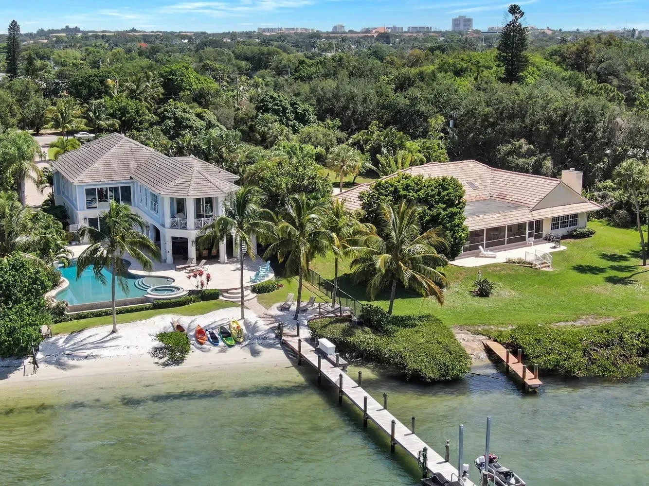 Drone View of Coastal home Design Lisa St. Amand Designs