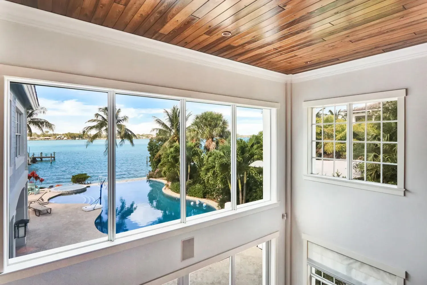 Pool view Interior Design Lisa St. Amand Designs