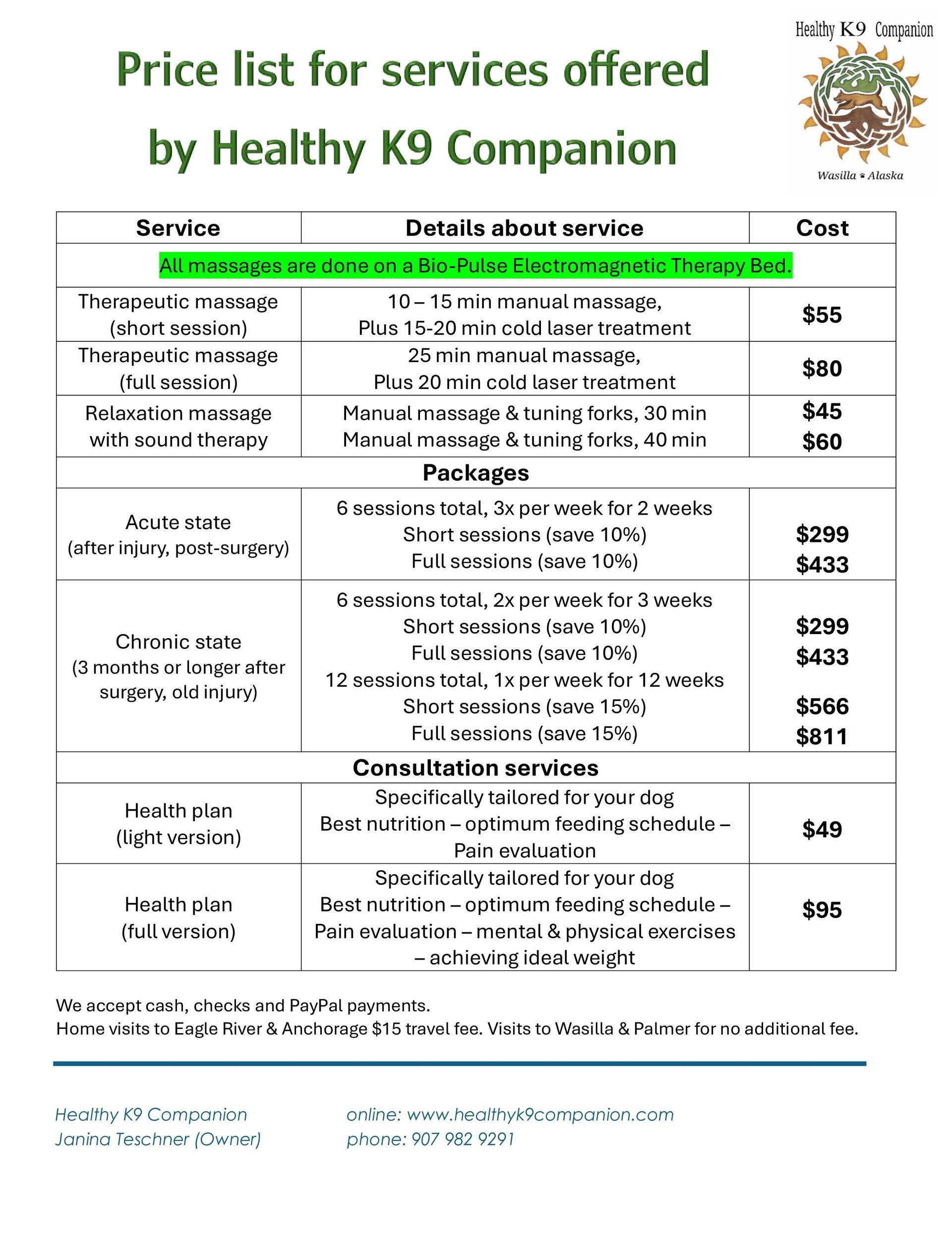 Healthy K9 Companion price list
