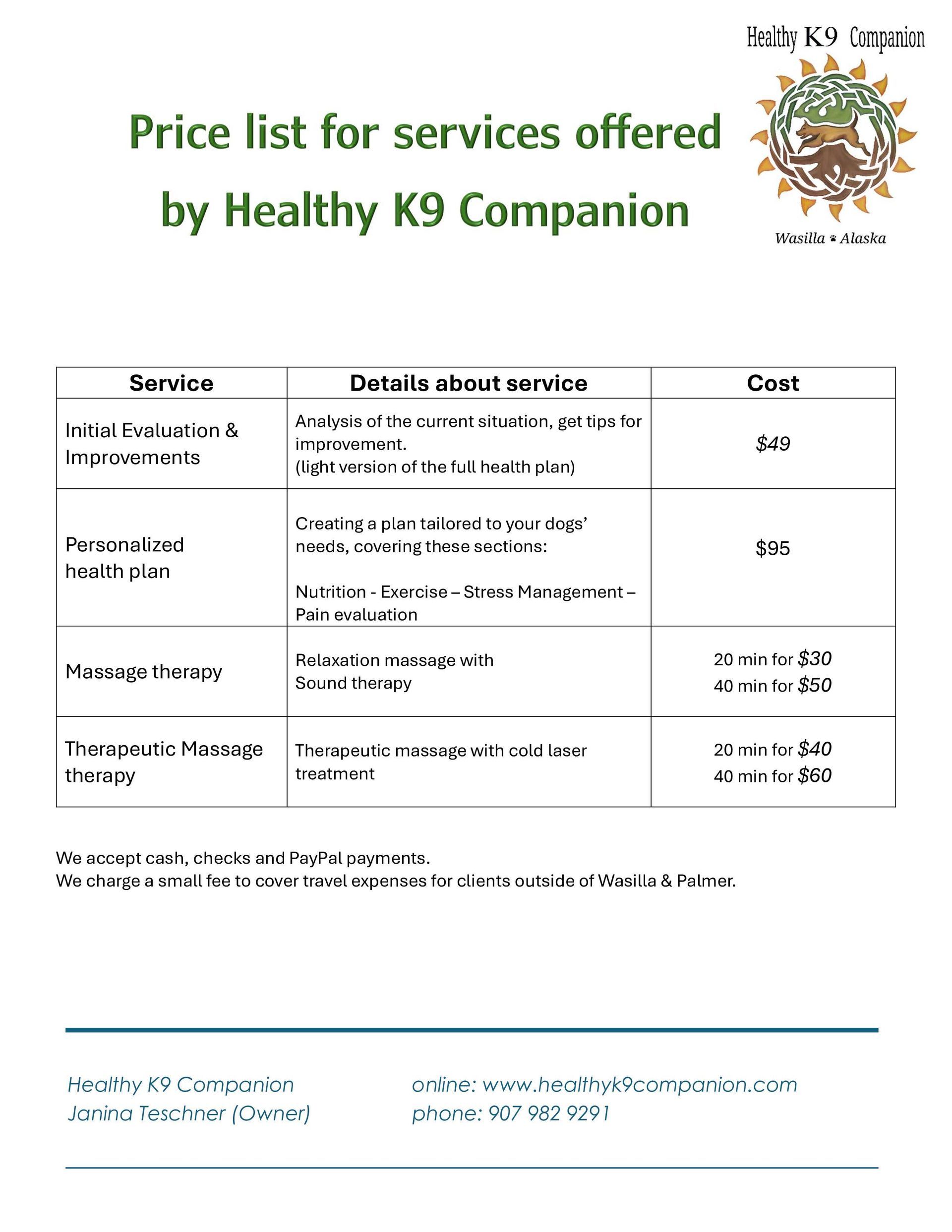 Healthy K9 Companion price list
