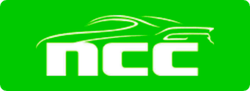 White &ldquo;NCC&rdquo; logo on a bright green background