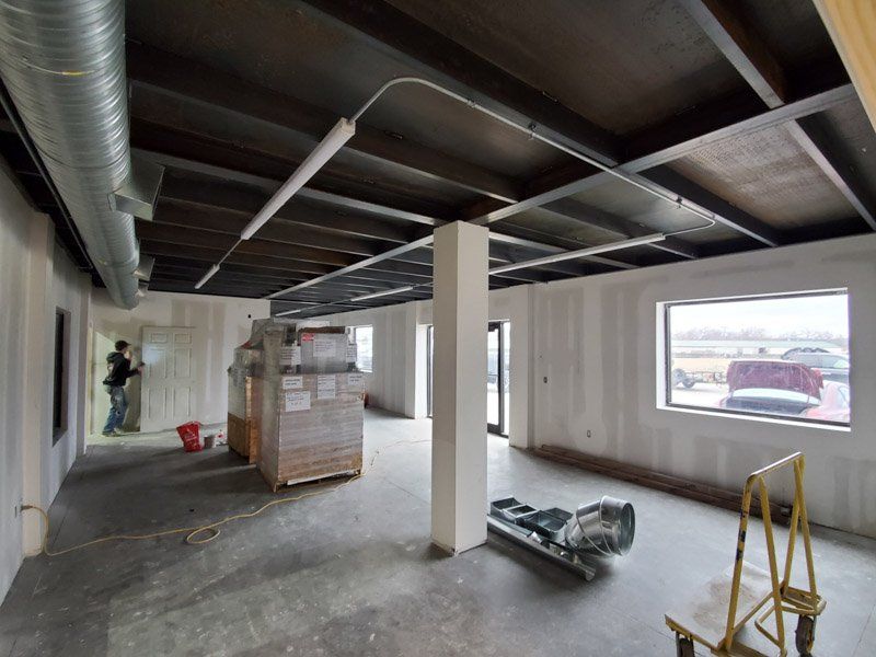 In-progress new lighting installation in St. Joseph, MO by TDR Electrical Services