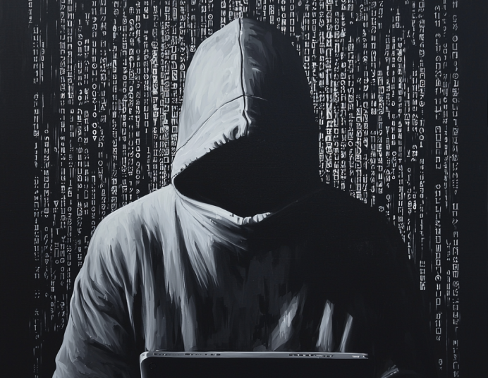 open envelope with angry eyes peering from it