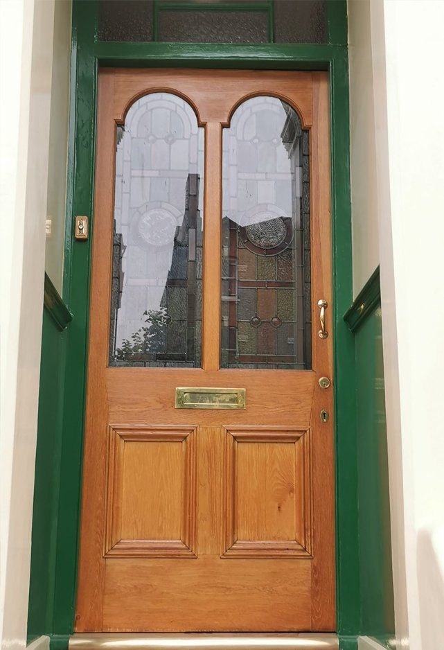 wooden front door