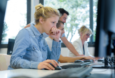 Someone reading Stanford University's Human Centred AI Report on their computer