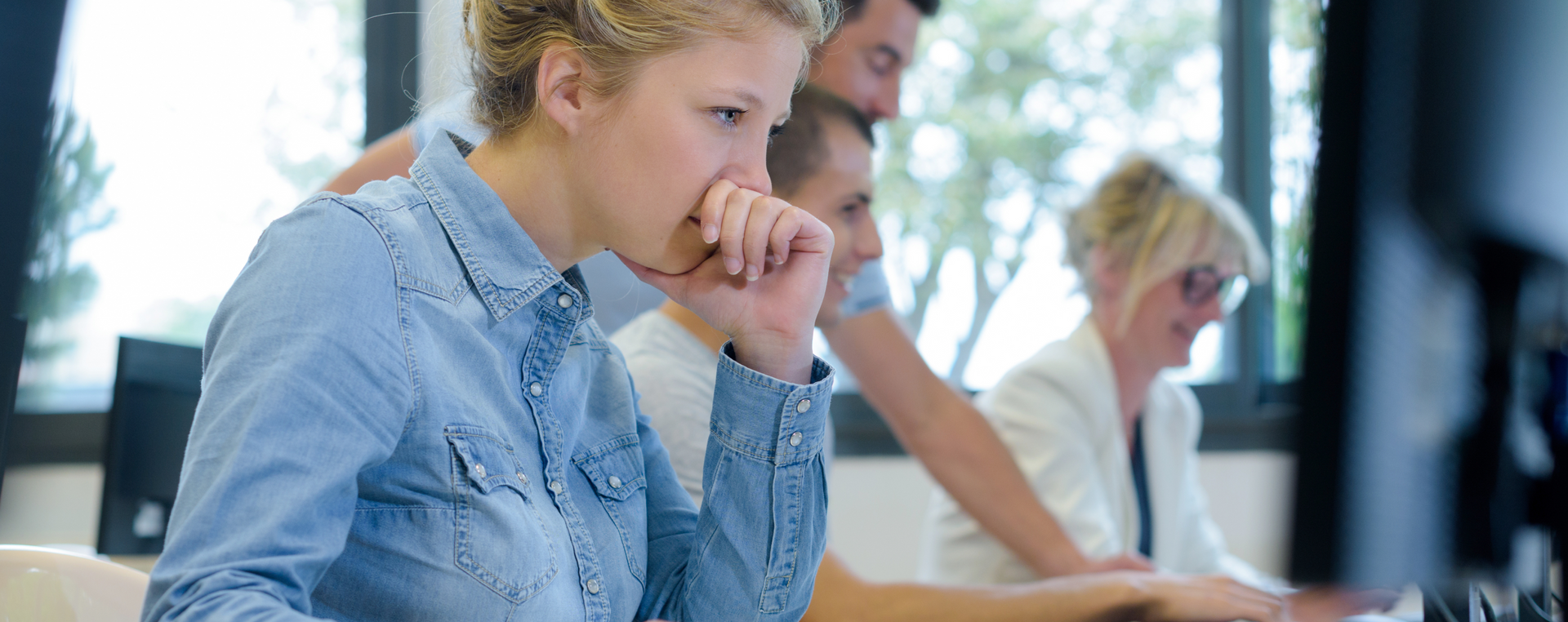Someone reading Stanford University's Human Centred AI Report on their computer