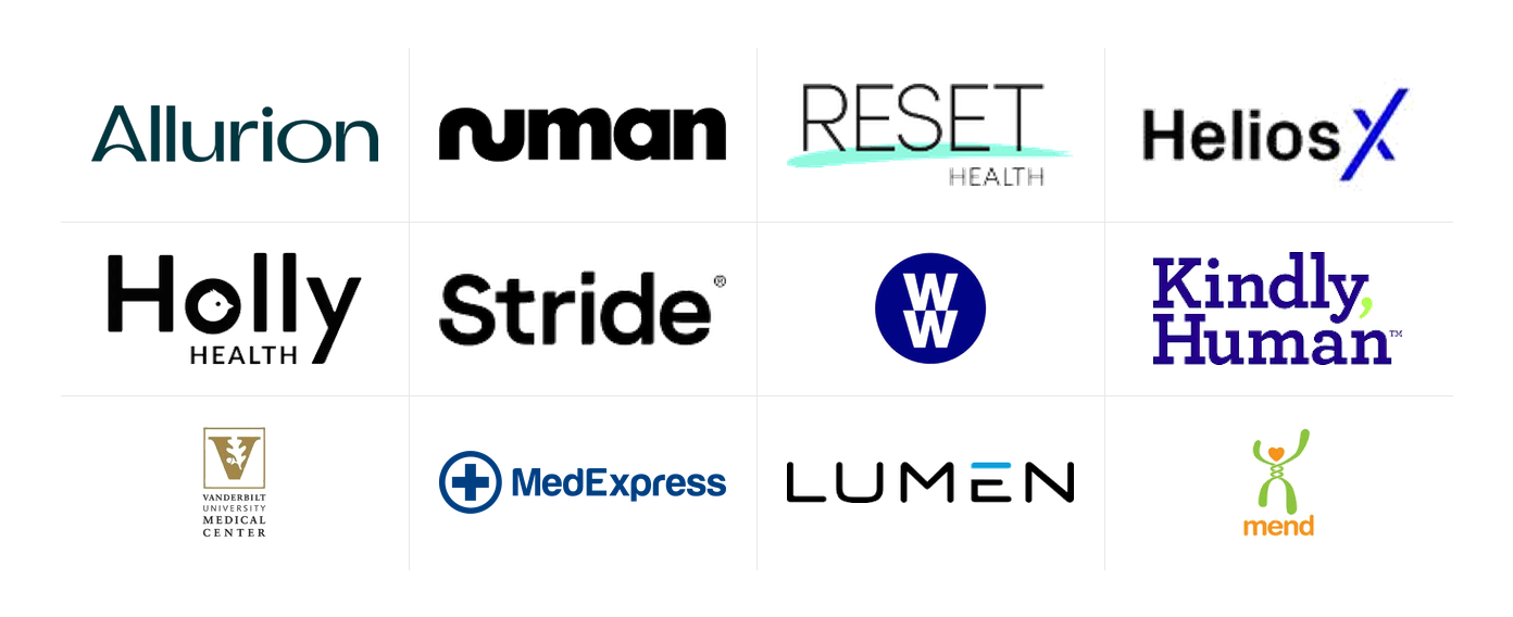 A selection of satisfied Sacher AI client logos