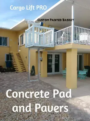 Residential Cargo Lift Concrete Pad | Bradenton, FL | Cargo Lift PROS