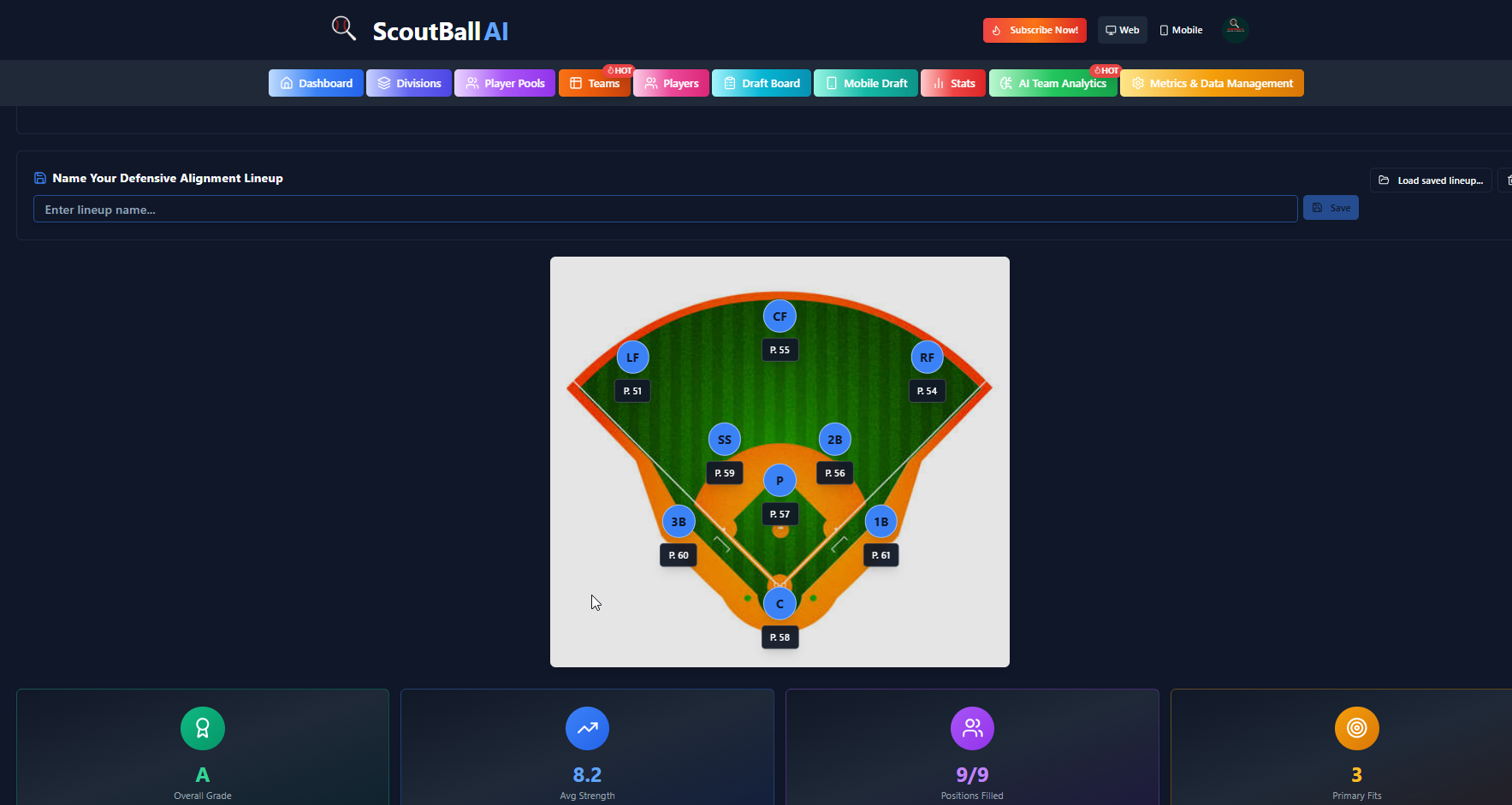 ScoutBall AI Defensive Alignment Screenshot
