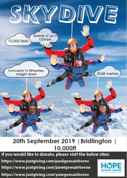 Skydive for Hope Against Cancer