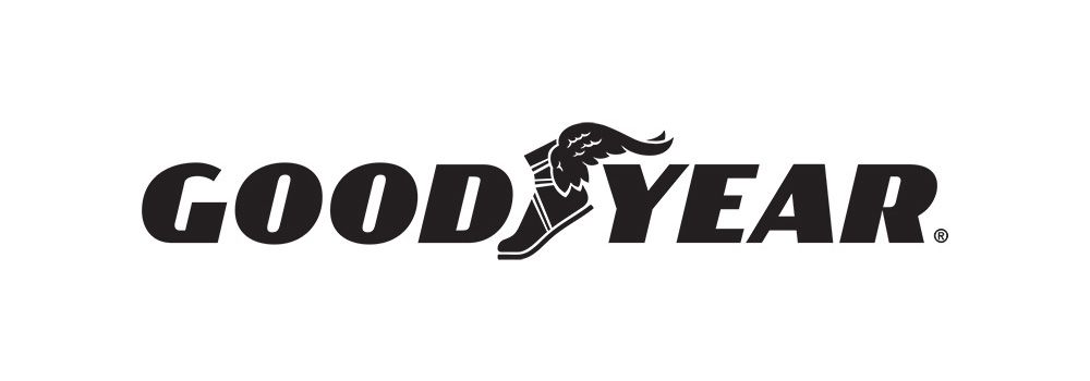 Goodyear logo featuring the company name and a winged foot symbol.