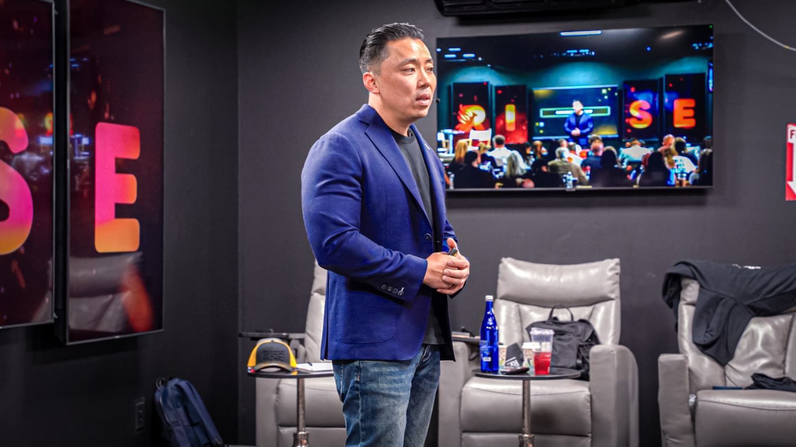 Clinton Oh speaking at the RISE Summit in Scottsdale Arizona