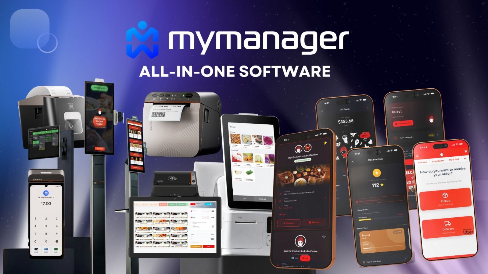 All-in-one POS system by MyManager, an alternative to Square and Toast