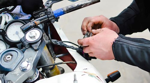 Professional repairing bike electronics