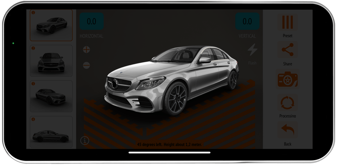 Carmera mobile App Fahrzeugbilder digitaler Assistent