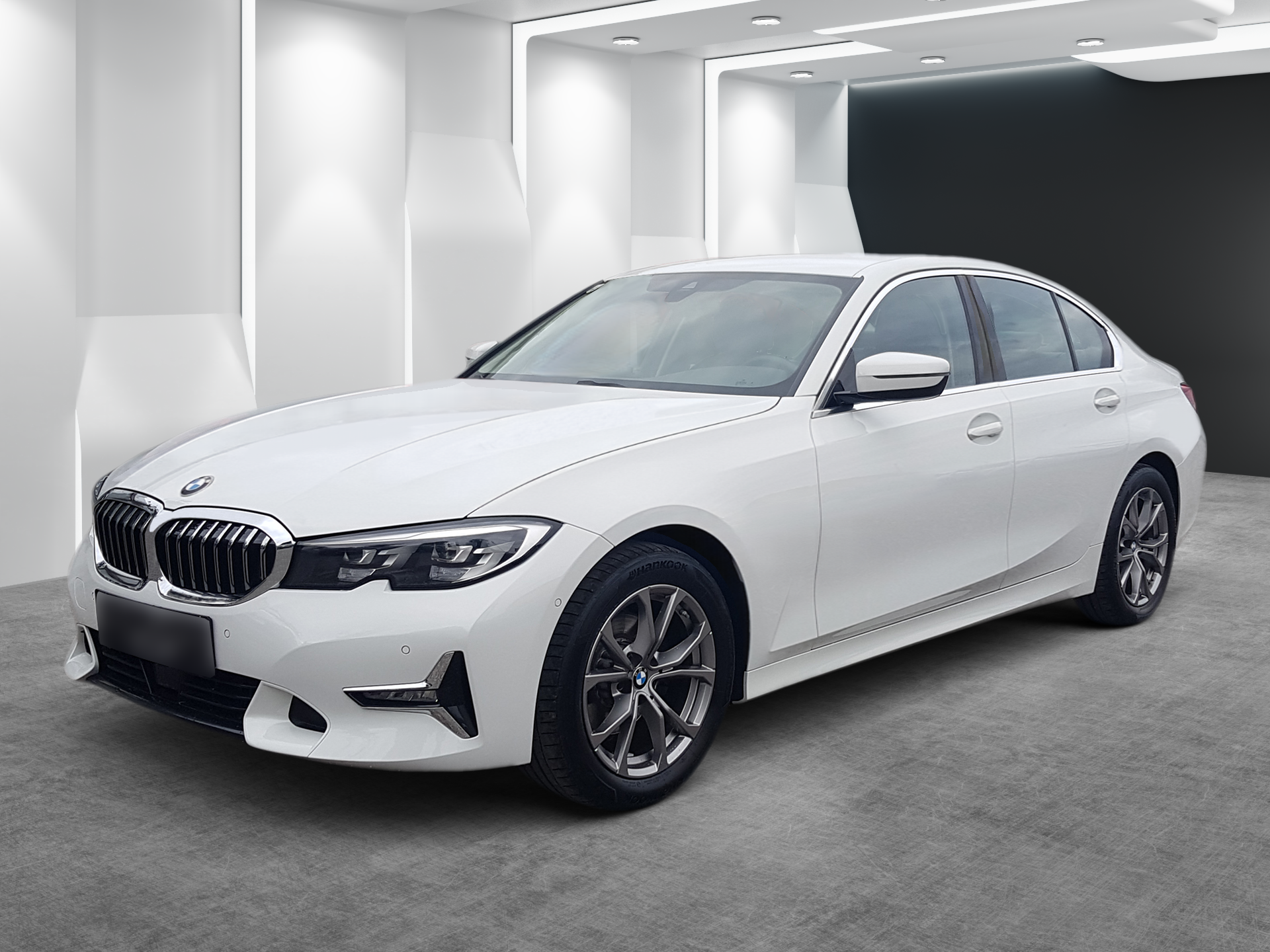 Fahrzeugfotografie: BMW vor futuristischem digitalen Showroom