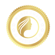 A gold seal with a woman 's face in the center