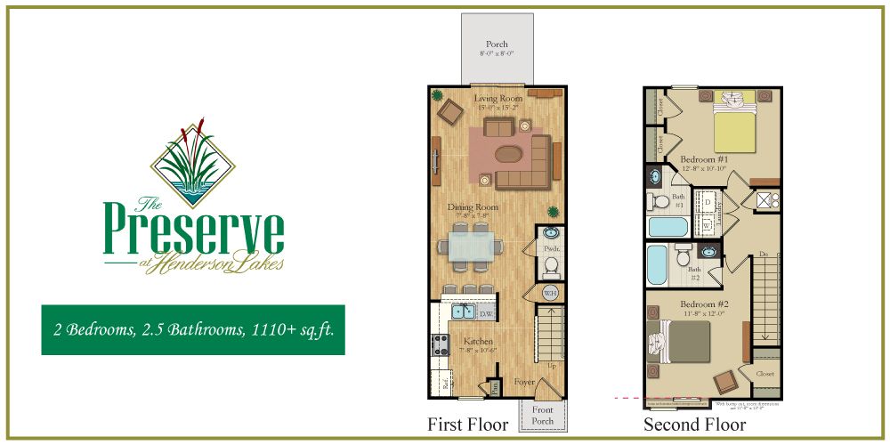 A floor plan for a house called the preserve