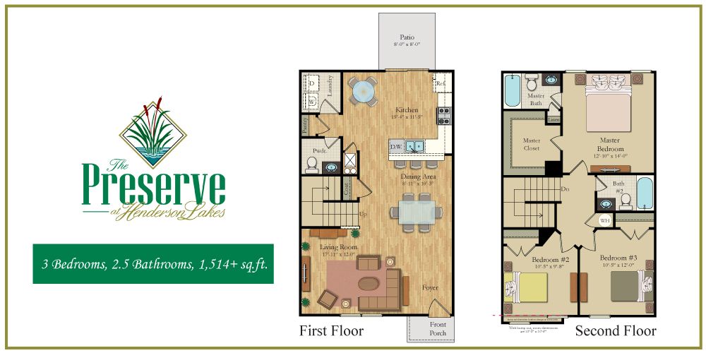 A floor plan for a house called the preserve