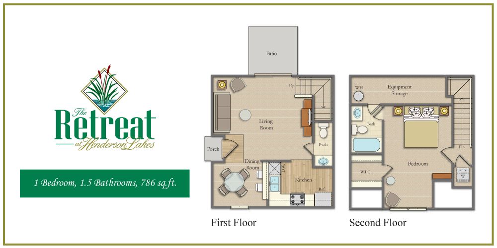 A floor plan for a house called the retreat