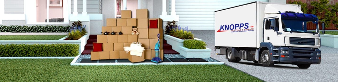 Boxes Outside the House | Moama, VIC | Knopps Removals & Storage