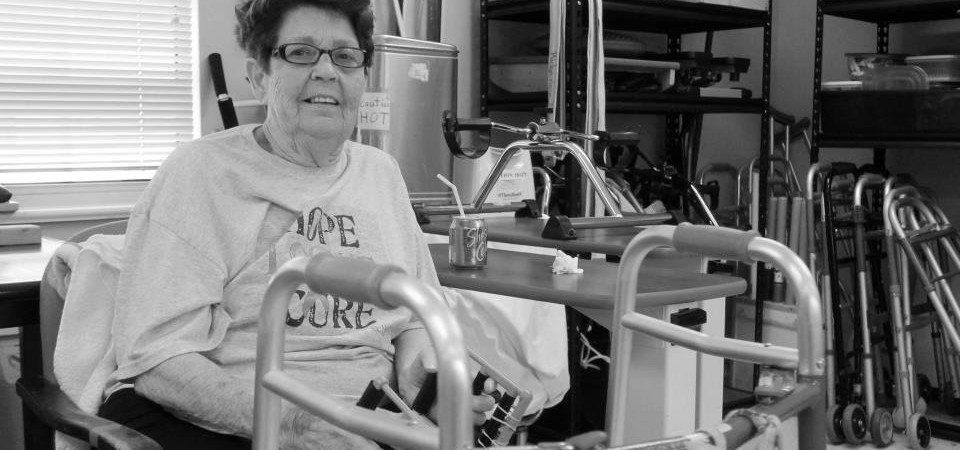 Woman practicing rehabilitation Woman practicing rehabilitation