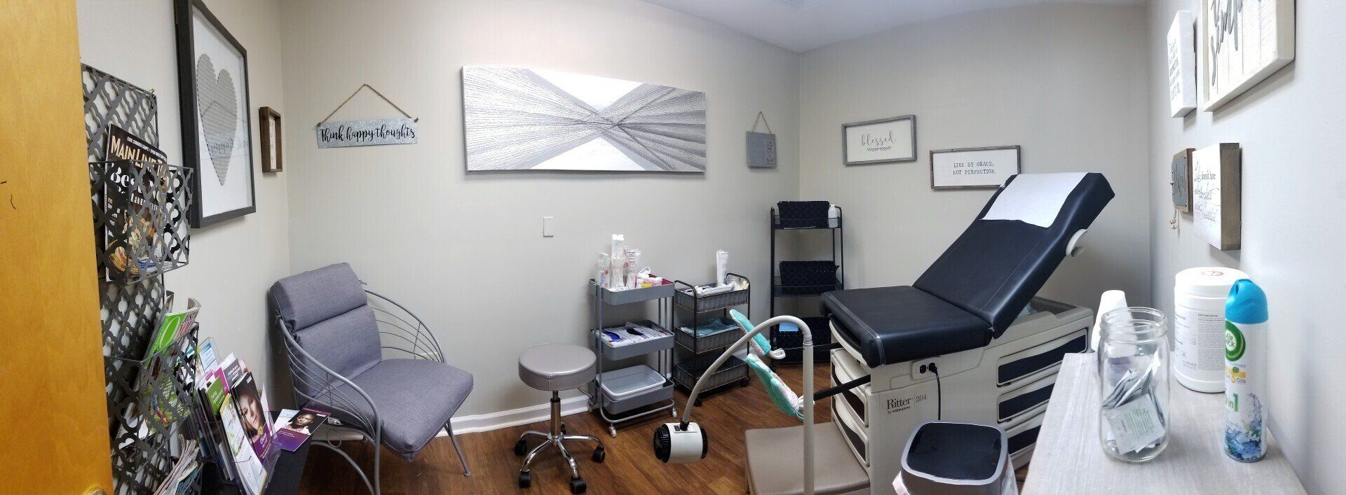 Silver Room exam room at Progressive Gynecology office