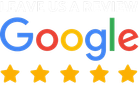 A google logo with five stars on it