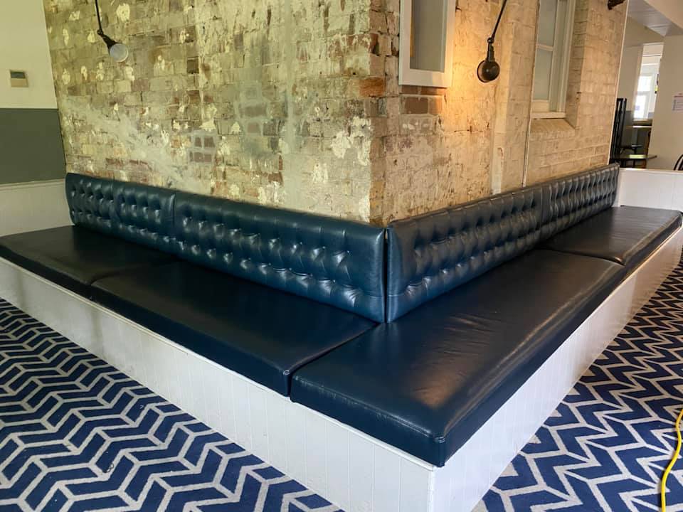 Blue & Green Color Sofa Upholstery — Sydney, NSW — Platinum Mobile Upholstery