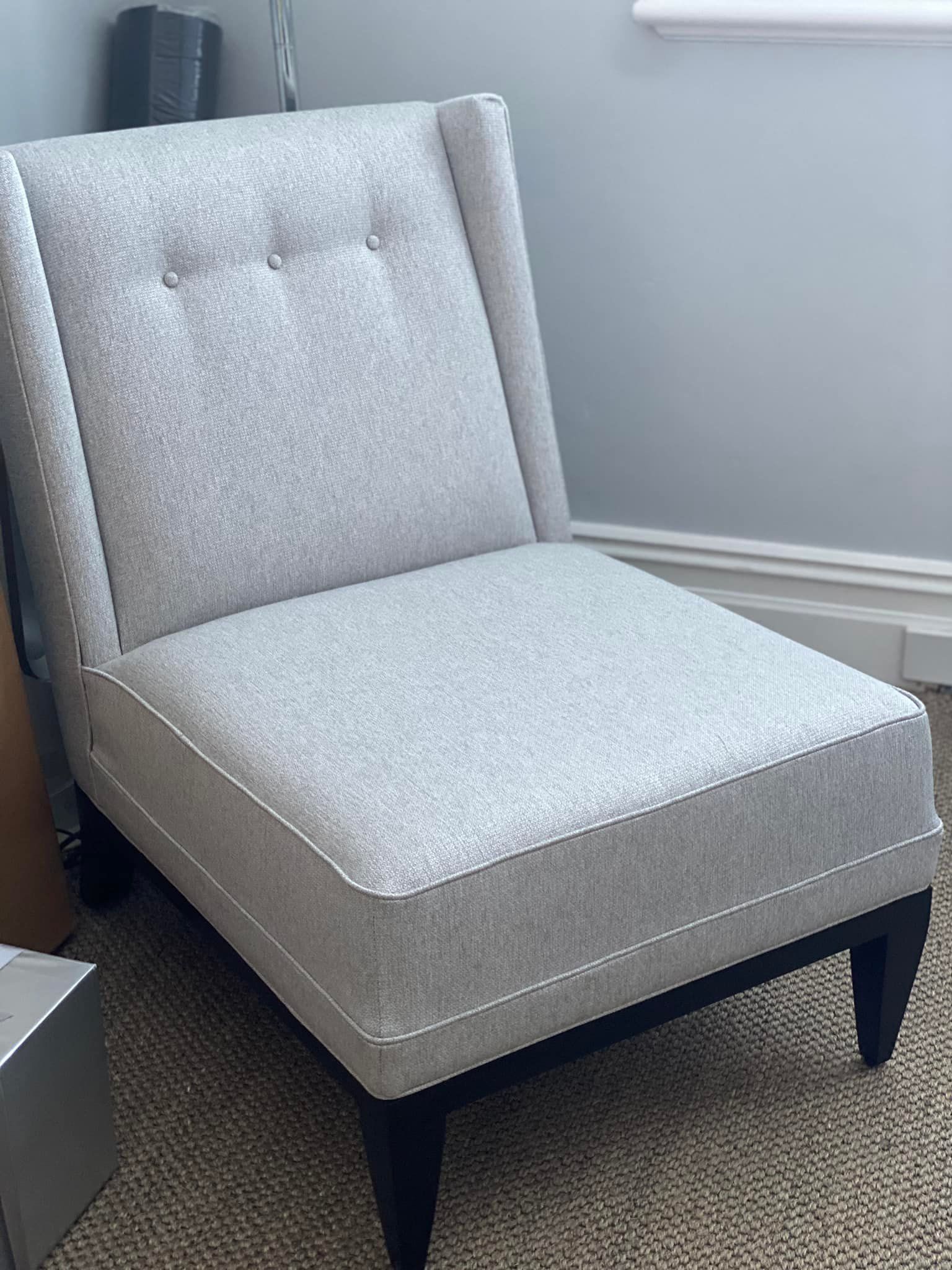 New Gray Chair — Sydney, NSW — Platinum Mobile Upholstery
