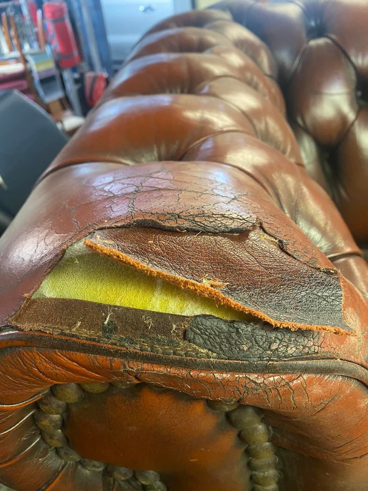 Brown Sofa Before Upholstery — Sydney, NSW — Platinum Mobile Upholstery