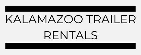 A black and white logo for kalamazoo trailer rentals.