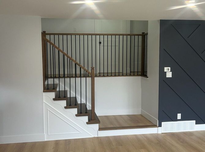 Accent Wall, Stairs, Indoor Renovation