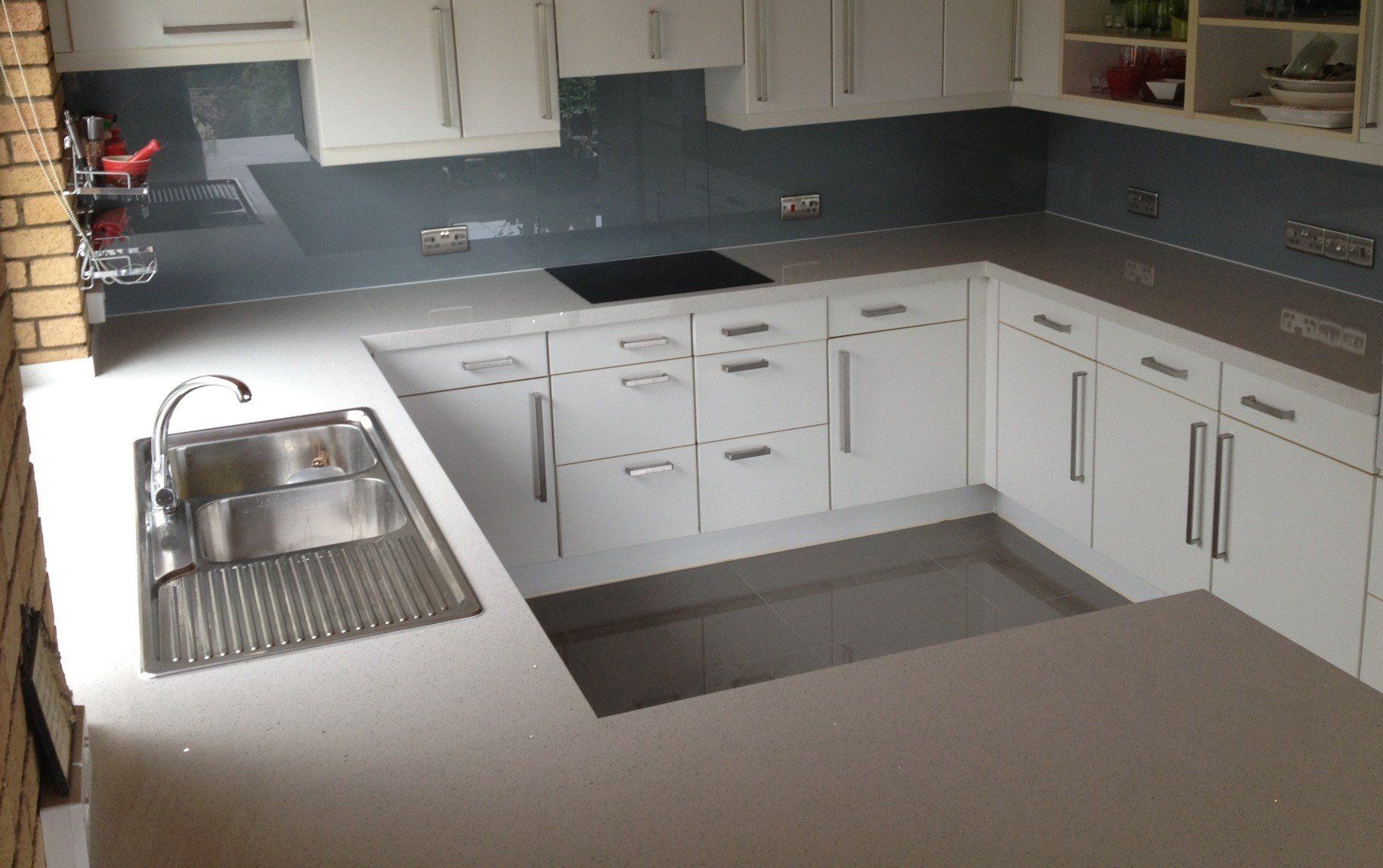 White cabinet and kitchen