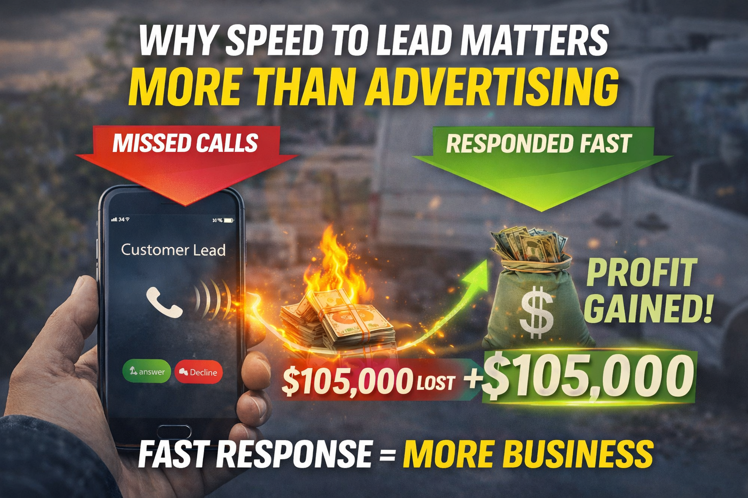 speed to lead image for home service marketing blog