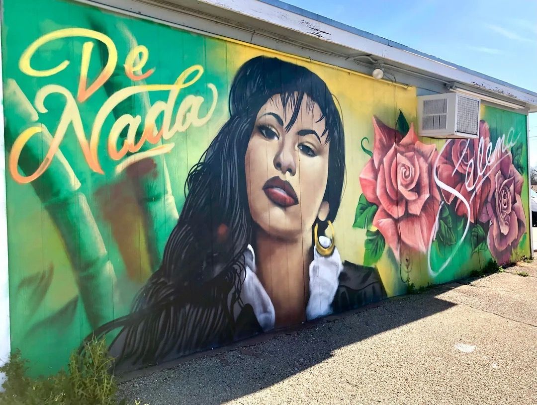 Mural of Selena with the words 