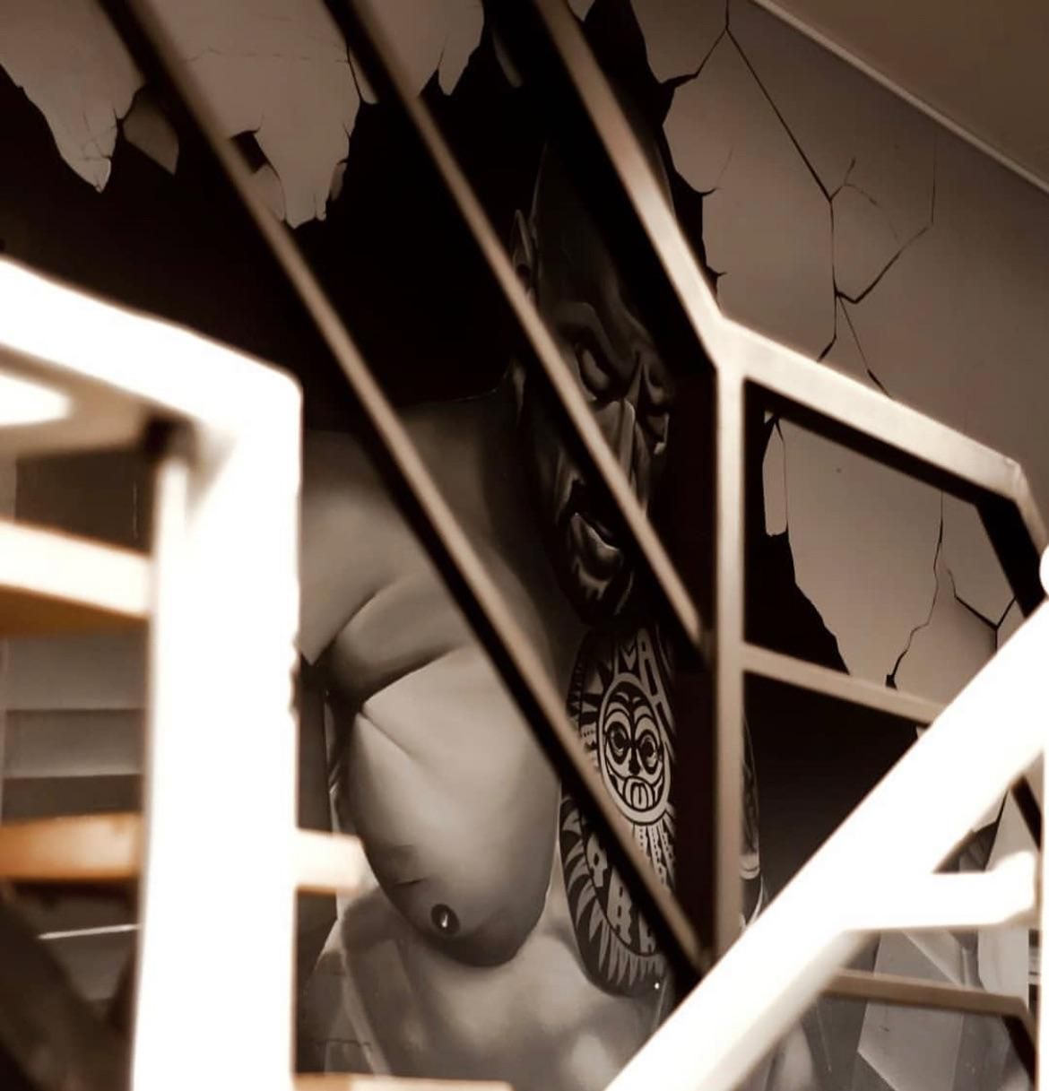 A Staircase With a Painted Wall — The Factory Gym in Taree, NSW