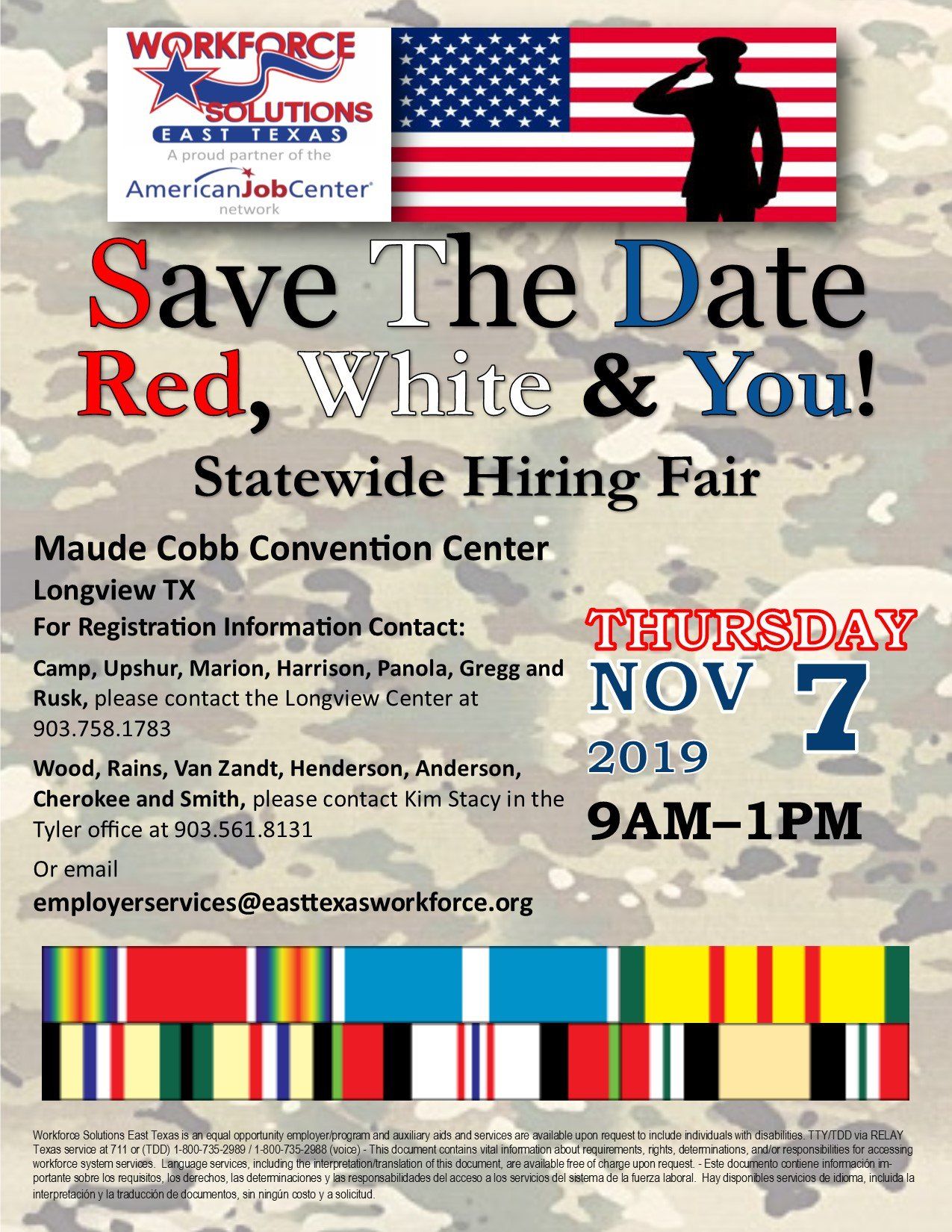 flyer for veteran hiring fair