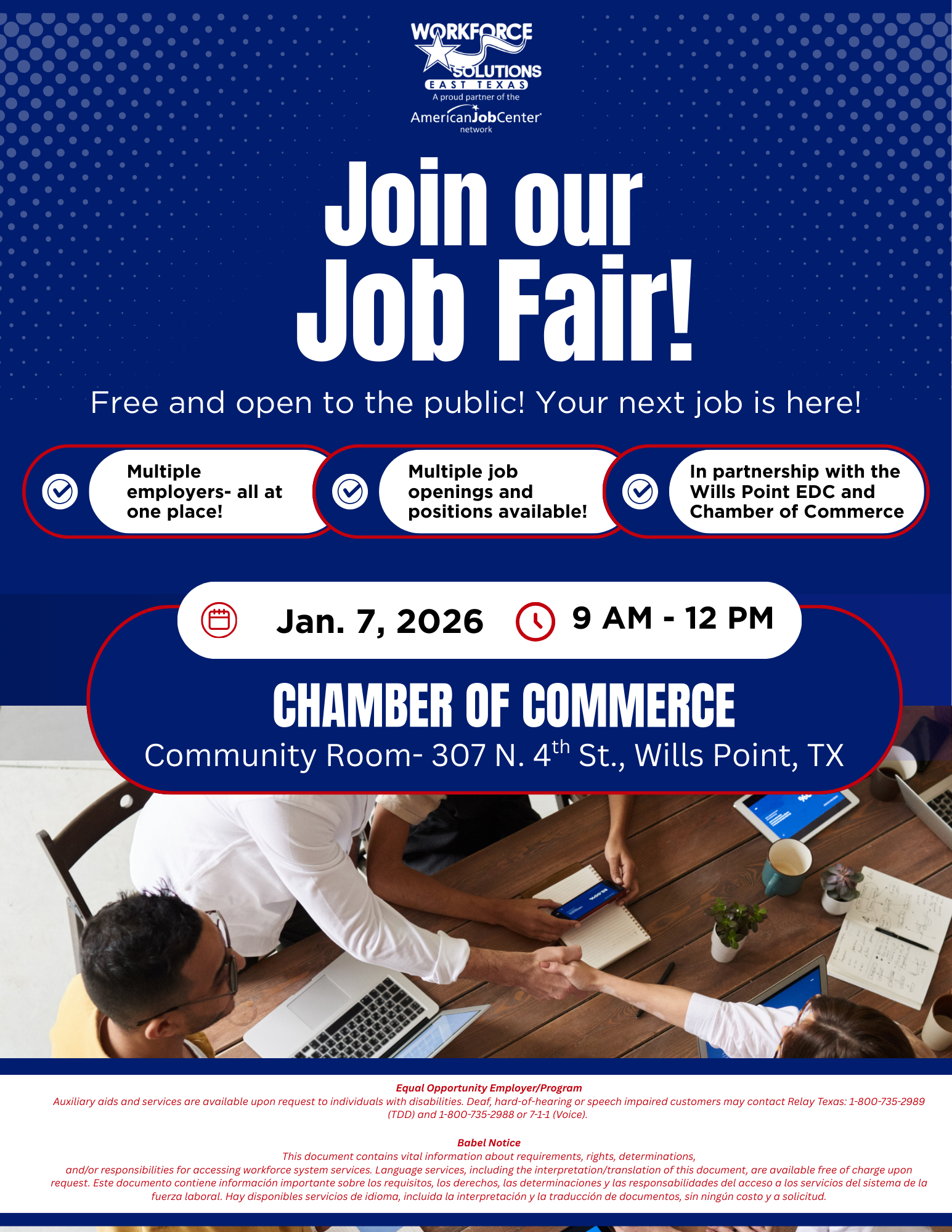 Job fair flyer: 