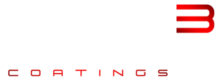 A white background with red letters that says coatings