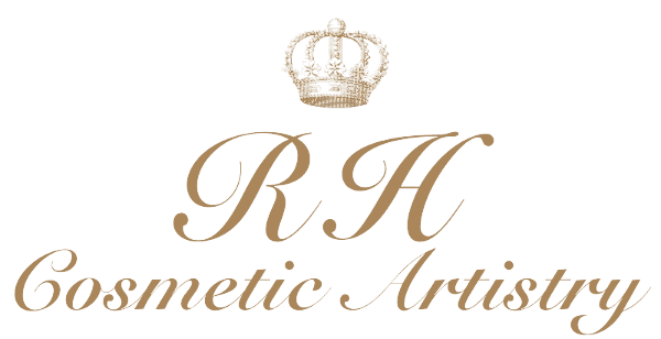 The logo for rh cosmetic artistry has a crown on it.