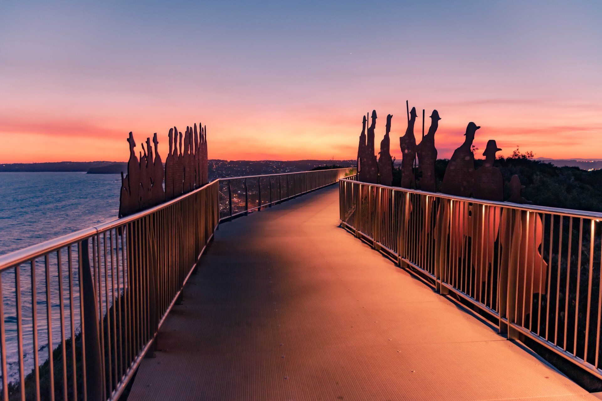 Anzac Walkway at sunset