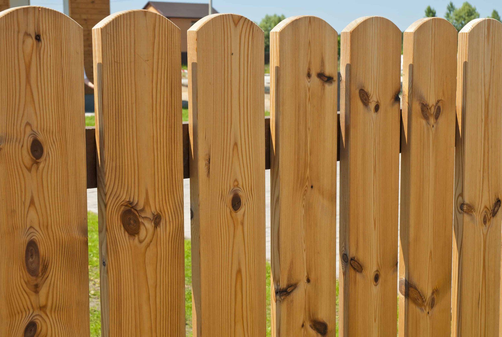 Wooden pool fences