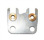 A Metal Bracket With Two Brass Washers On A White Background — Warren, MI — Howard's Outdoor Power Equipment