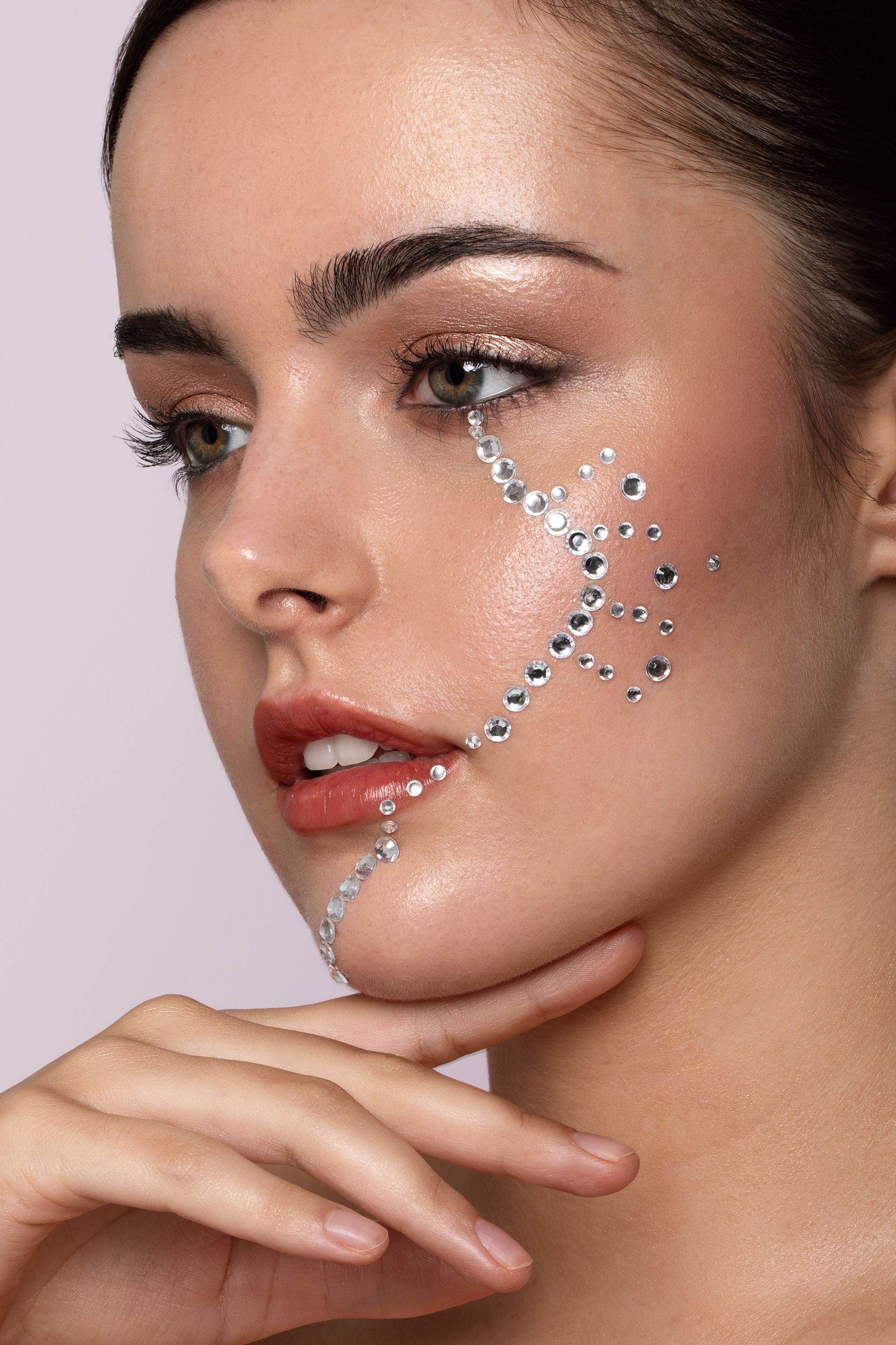 Beautyshooting-Make-up mit Strass